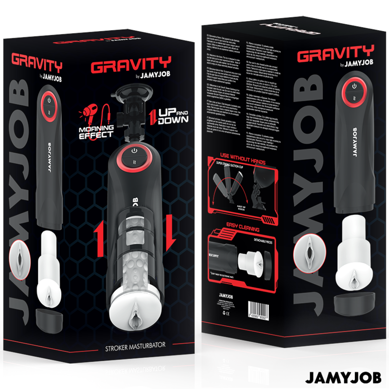 JAMYJOB - GRAVITY AUTOMATIC VAGINA MASTURBATOR 5 THRUSTING MODES OG LYDEFFEKT