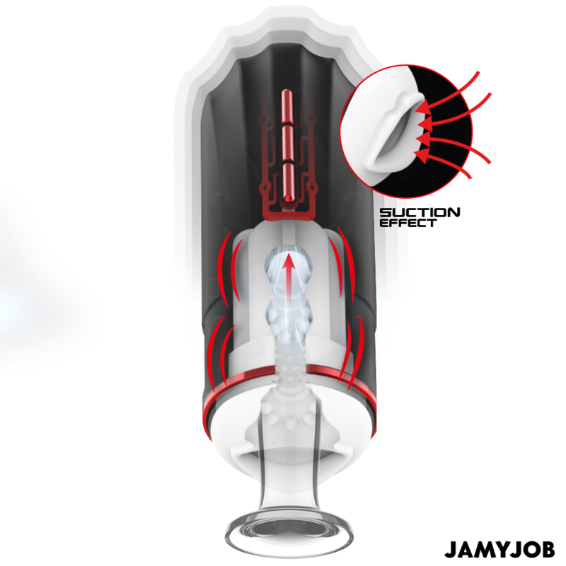 JAMYJOB - MEGABITE AUTOMATIC MOUTH MASTURBATOR 5 SUGE- OG VIBRATIONSFUNKTIONER