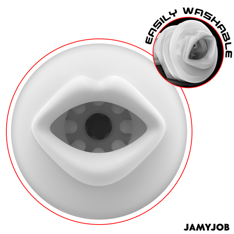 JAMYJOB - MEGABITE AUTOMATIC MOUTH MASTURBATOR 5 SUGE- OG VIBRATIONSFUNKTIONER