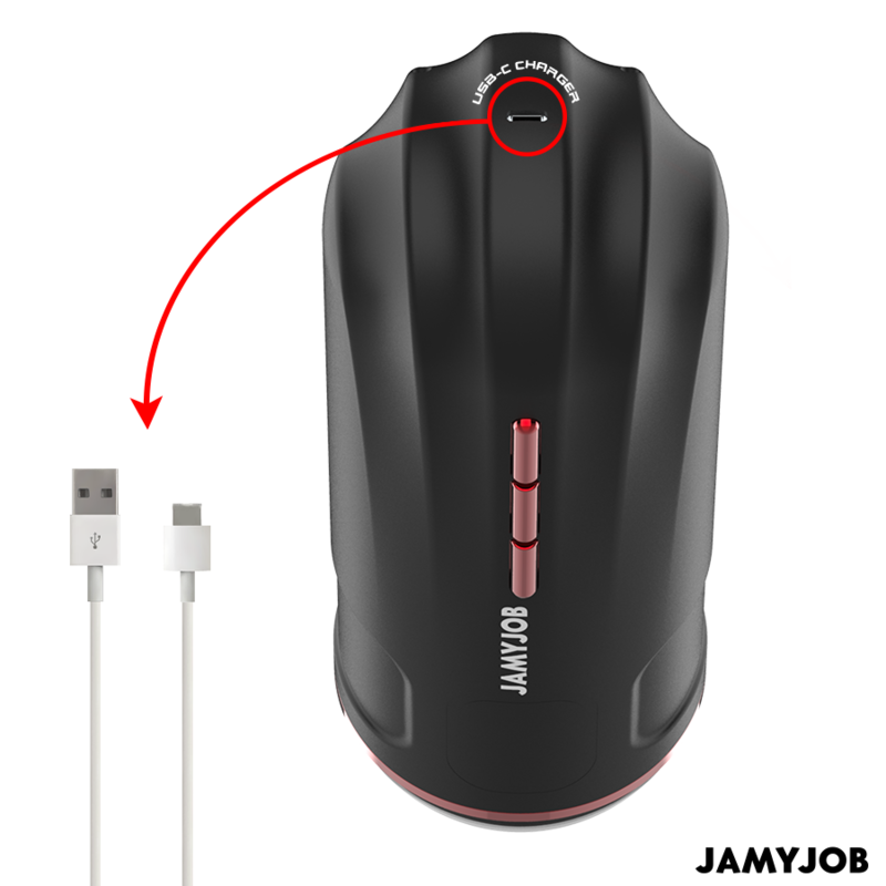 JAMYJOB - MEGABITE AUTOMATIC MOUTH MASTURBATOR 5 SUGE- OG VIBRATIONSFUNKTIONER