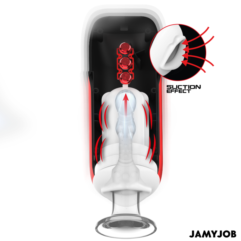 JAMYJOB - MASTURBATEUR BUCCAL AUTOMATIQUE BLAZE 5 MODES D'ASPIRATION ET DE VIBRATION