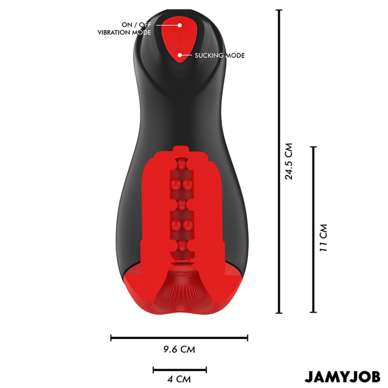 JAMYJOB - CORE-X AUTOMATISK MASTURBATOR 5 SUGE- OG VIBRATIONSFUNKTIONER