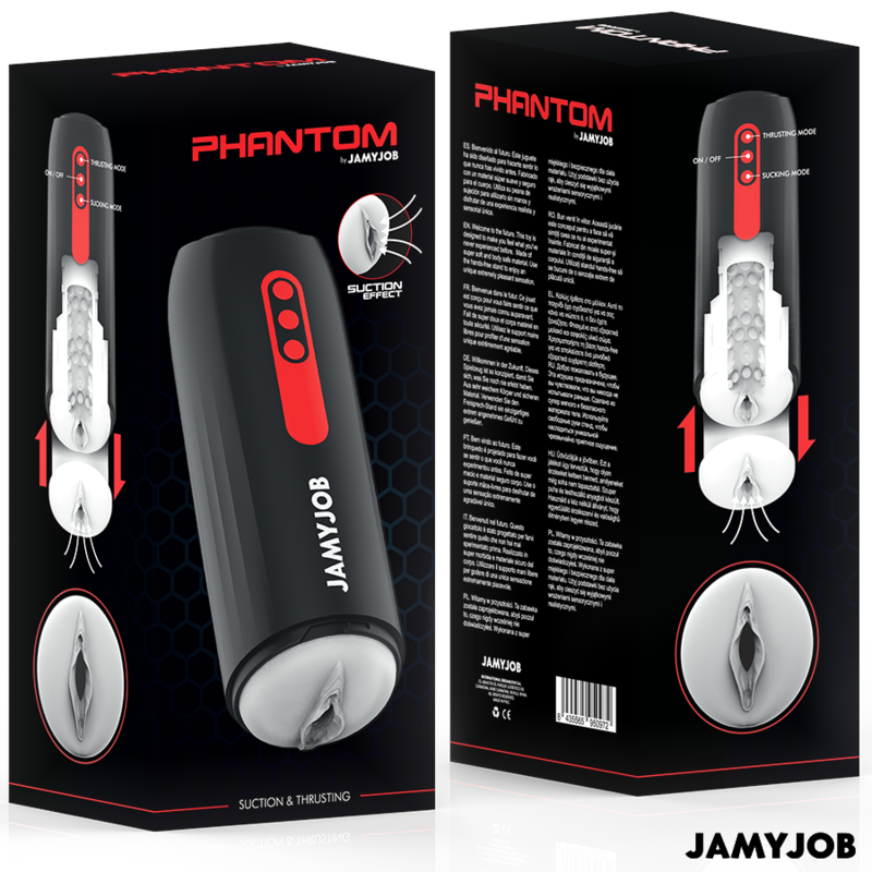 JAMYJOB - PHANTOM AUTOMATIC VAGINA MASTURBATOR 5 SUGE- OG STRØM-MODUS