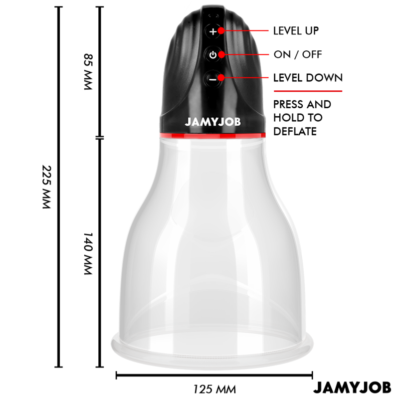 JAMYJOB - XPAND LITE POMPE TESTIQUE AUTOMATIQUE 3 NIVEAUX D'ASPIRATION GRIS