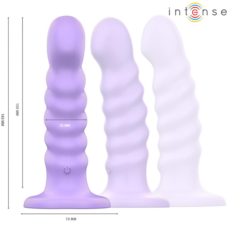 INTENSE - BRENDA VIBRATOR STØRRELSE M SPIRAL DESIGN 10 VIBRATIONER LILLA FJERNBETJENING