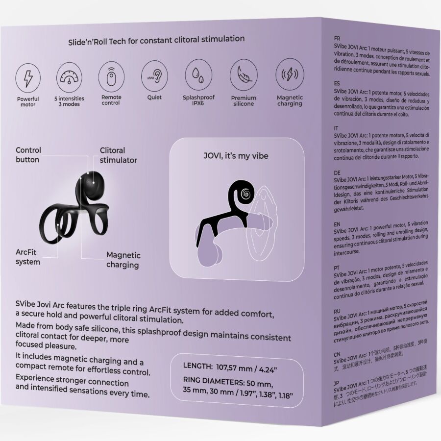 SNAIL VIBE - JOVI ARC COUPLE RING REMOTE CONTROL BLACK