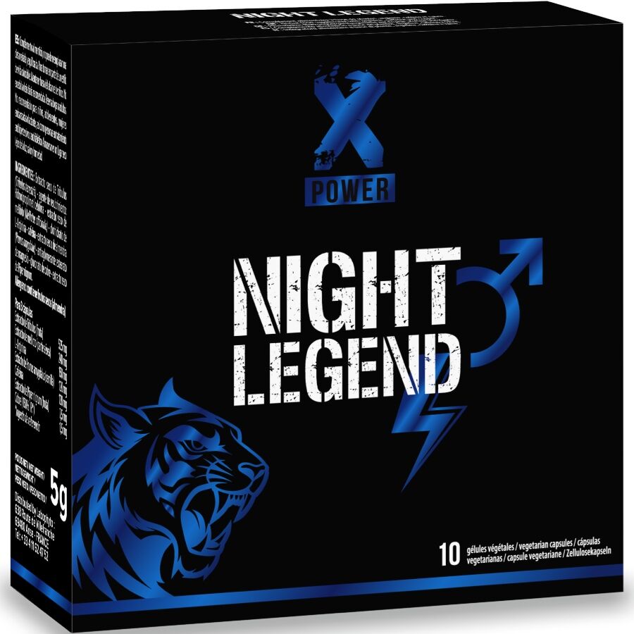 XPOWER - NIGHT LEGEND FAST ACTING STIMULANT FOR ERECTION AND PERFORMANCE 10 CAPSULES