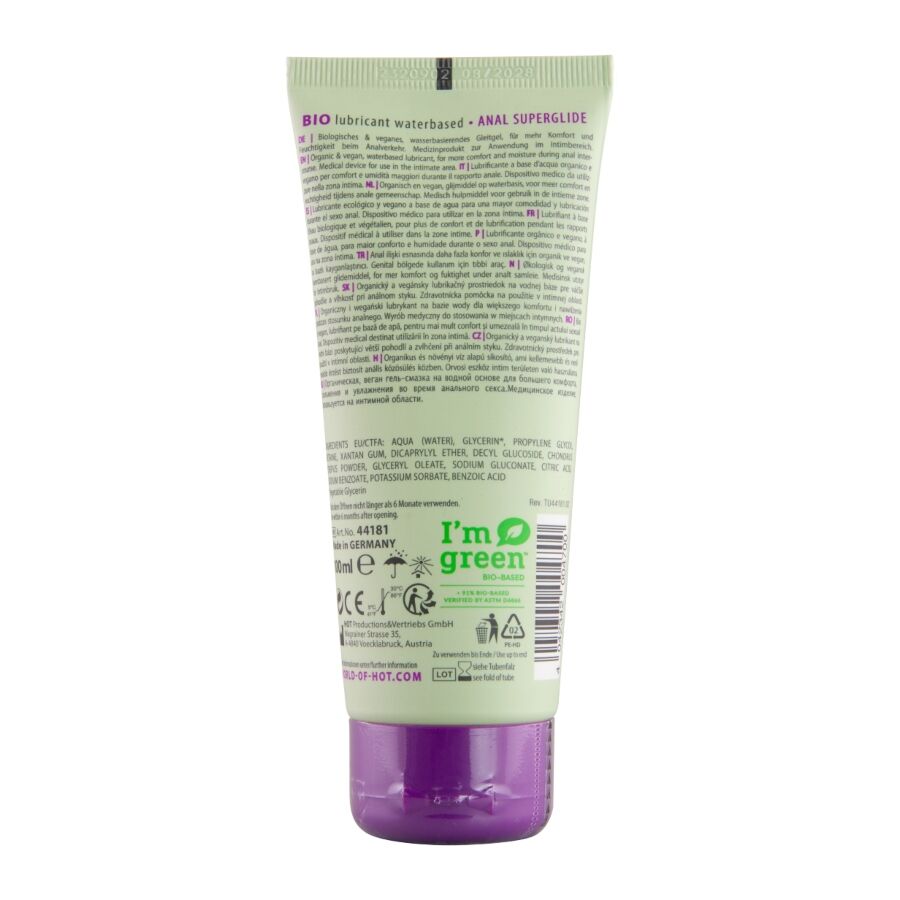 HOT - BIO LUBRICANT WATERBASED SUPERGLIDE ANAL 100 ML