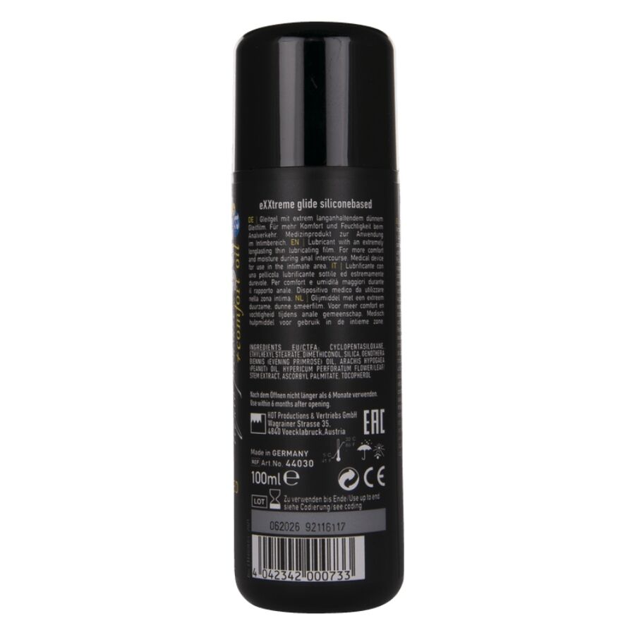 HOT - EXXTREME GLIDE SILICONEBASED LUBRICANT + COMFORT OIL A+ 100 ML