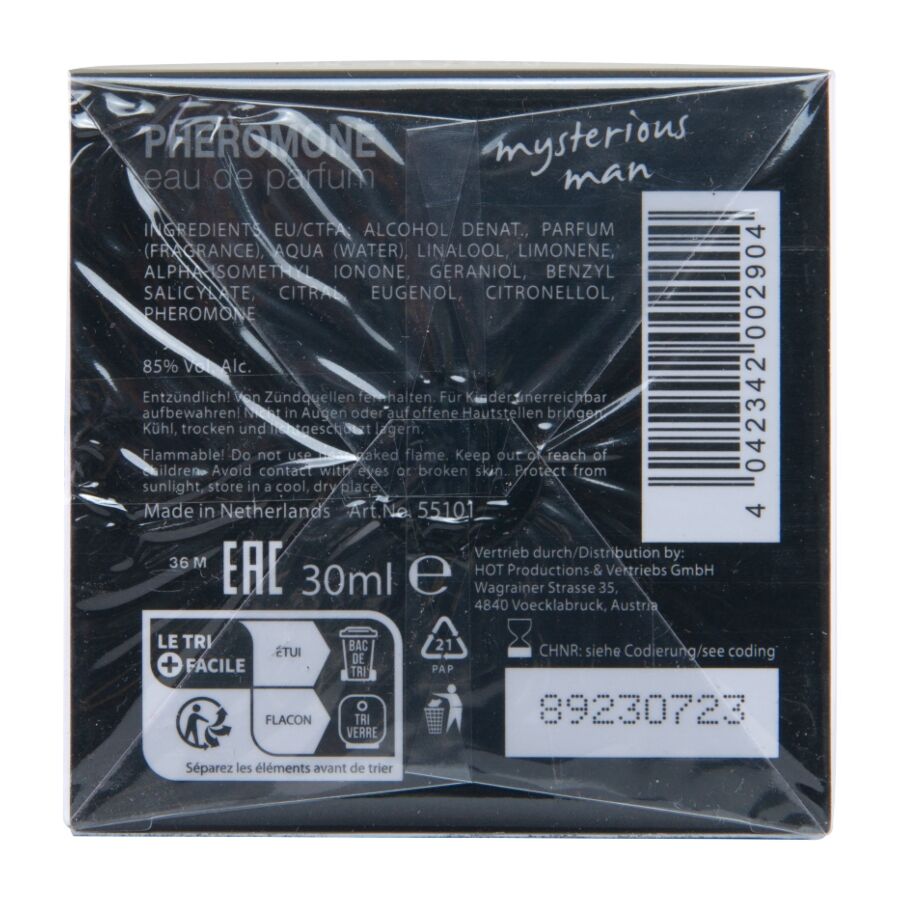 HOT - PHEROMONE PERFUME LONDON MYSTERIOUS MAN 30 ML