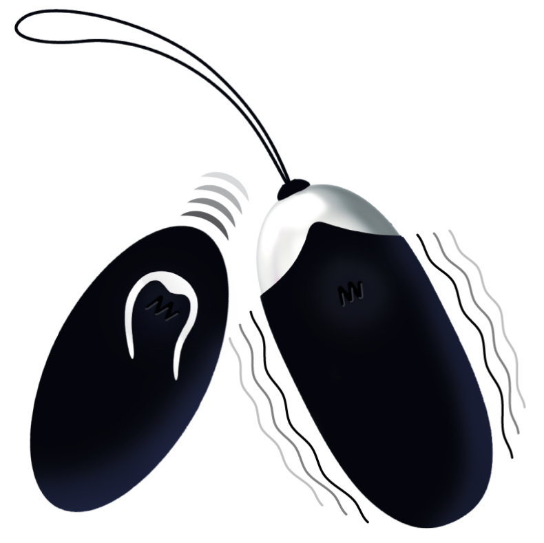 INTENSE - FLIPPY II ŒUF VIBRANT AVEC TÉLÉCOMMANDE NOIR