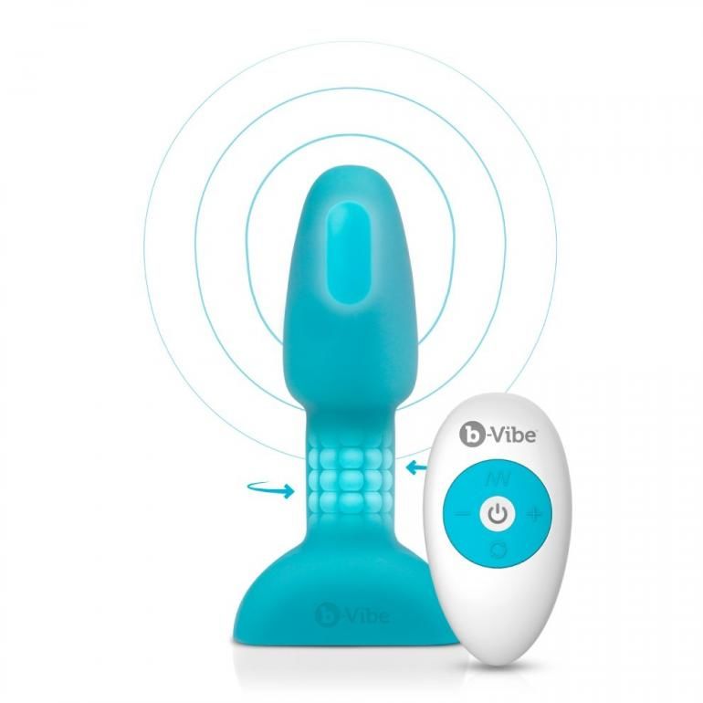 B-VIBE - RIMMING FJERNBETJENING ANAL STIK PETITE TEAL