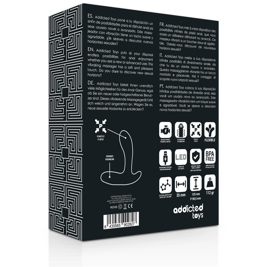 AFHANDIGT LEGETØJ - ANAL MASSAGER SORT VIBRATION