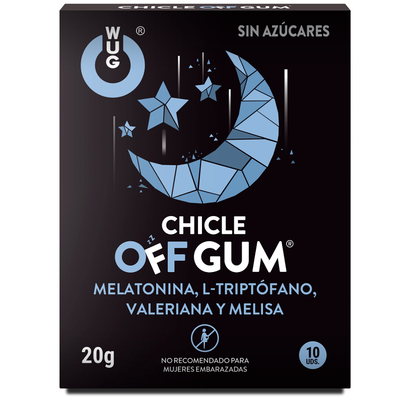 WUG GUM - OFF VALERIAN, TRYPTOFAN, CITRONBALME OG MELATONIN 10 ENHEDER