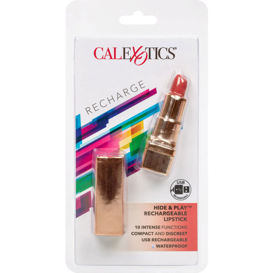 CALEXOTICS - BALA ROUGE À LÈVRES RECHARGEABLE HIDE & PLAY ROUGE
