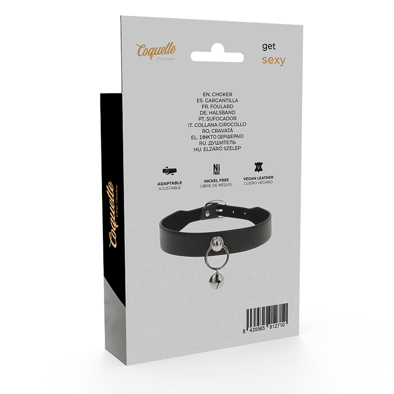 COQUETTE CHIC DESIRE - VEGAN LÆDERHALSKÆDE KVINDE TILBEHØR RATTLE/HOOP