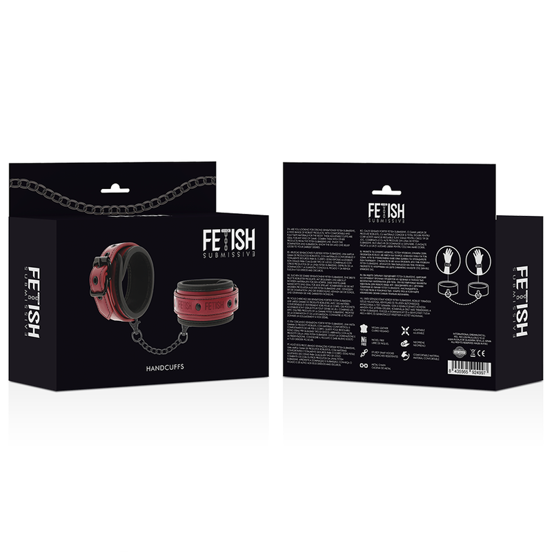 FETISH UNDTAGENDE MØRKT VÆRELSE - VEGANSK LÆDERHÅNDJÆR MED NEOPRENFORING