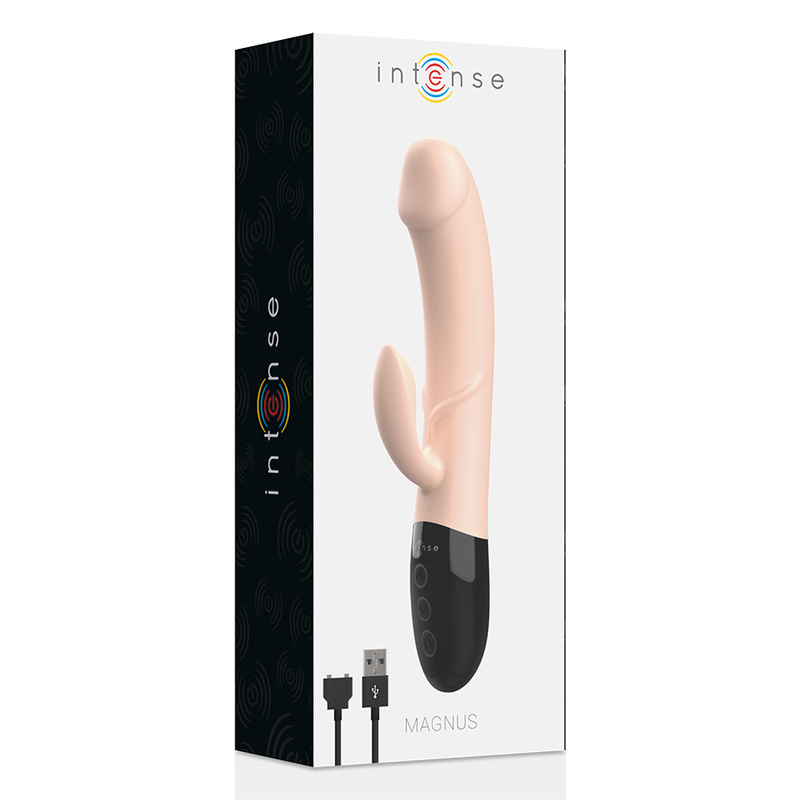 INTENSE - MAGNUS DUAL NATURAL GENOPLADELIG VIBRATOR