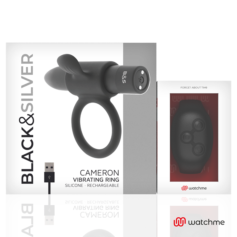 BLACK&amp;SILVER - ANNEAU PÉNAL À TÉLÉCOMMANDE CAMERON WATCHME