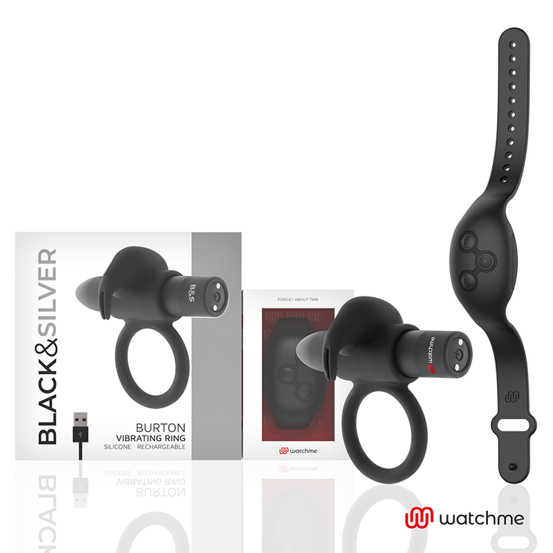 BLACK&amp;SILVER - BURTON FJERNBETJENING COCKRING WATCHME