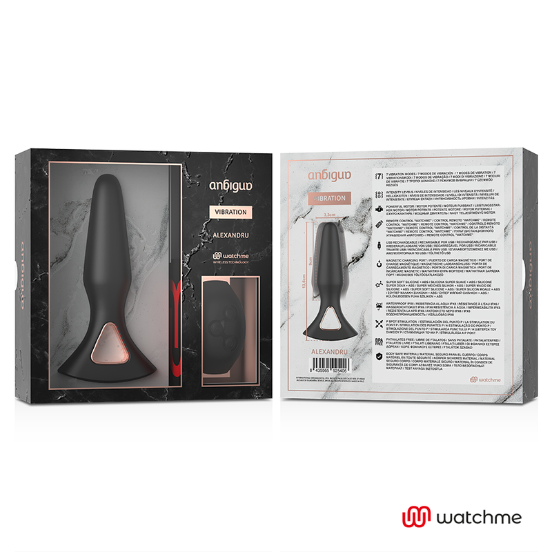 ANBIGUO - WATCHME FJERNBETJENING VIBRATOR ANAL STIK ALEXANDRU