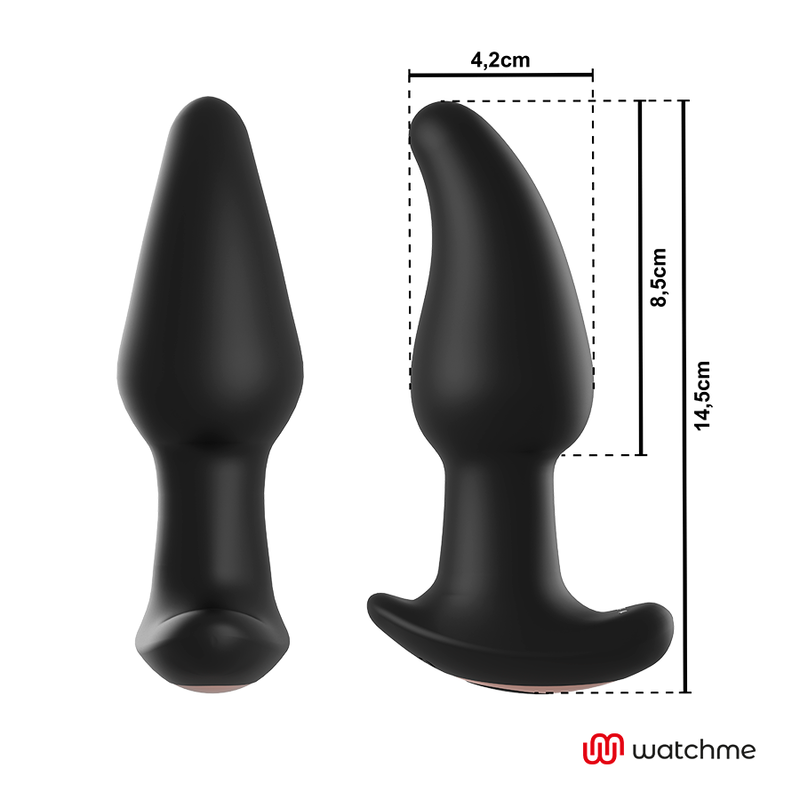 ANBIGUO - WATCHME FJERNBETJENING ANAL STIK VIBRATOR MED ROTATION AF AMADEUS PERLER