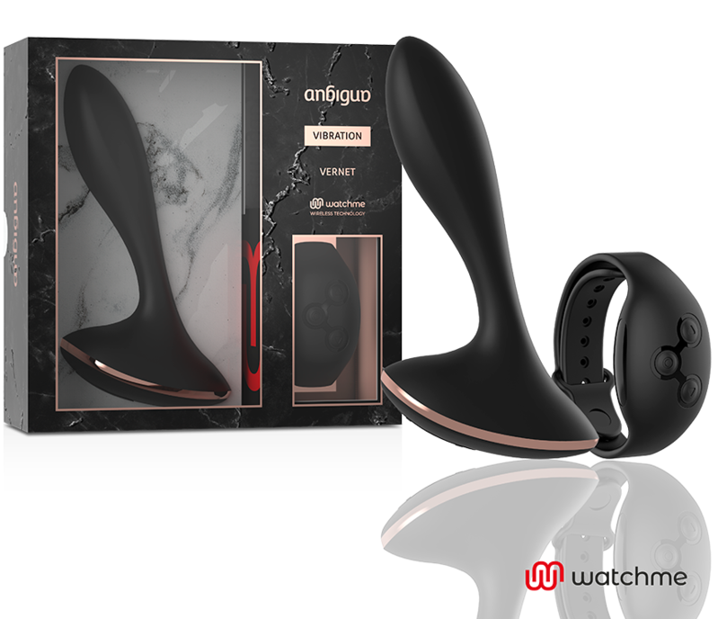 ANBIGUO - WATCHME FJERNBETJENING VIBRATOR ANAL STIK VERNET