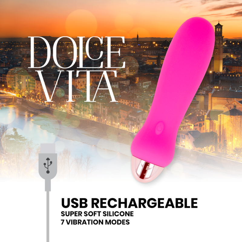 DOLCE VITA - VIBRATEUR RECHARGEABLE FIVE ROSE 7 VITESSES