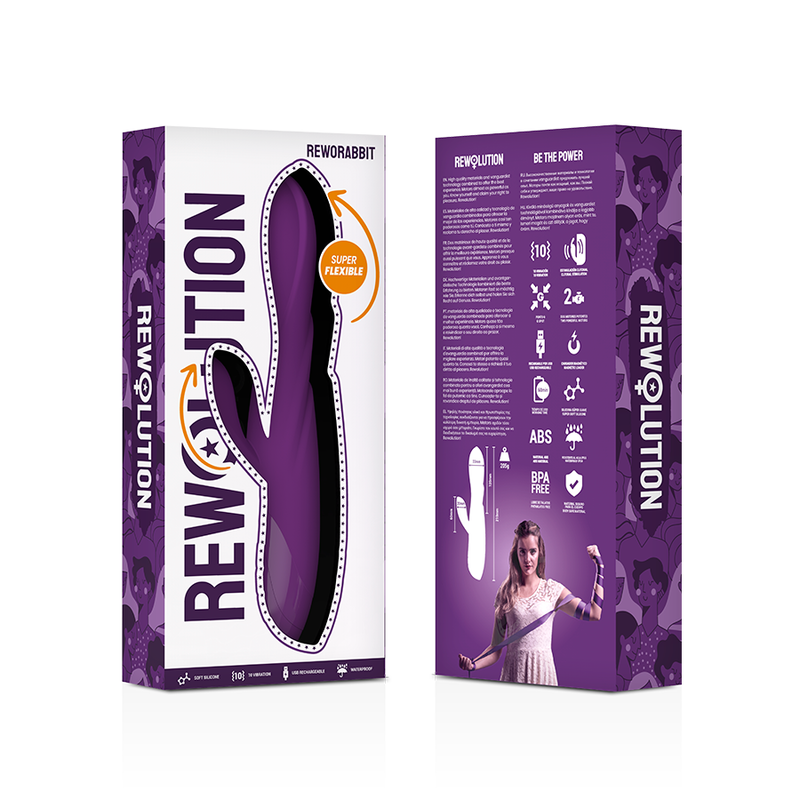 REVOLUTION - REWORABBIT FLEKSIBEL VIBRATOR MED KANIN