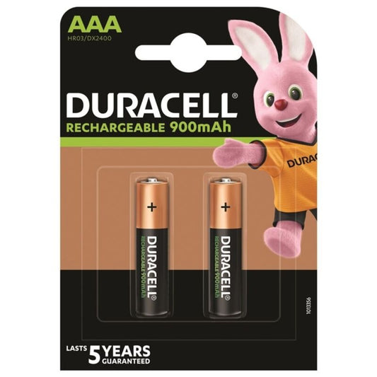 DURACELL - GENOPLADELIGT BATTERI HR03 AAA 900mAh 2 ENHED
