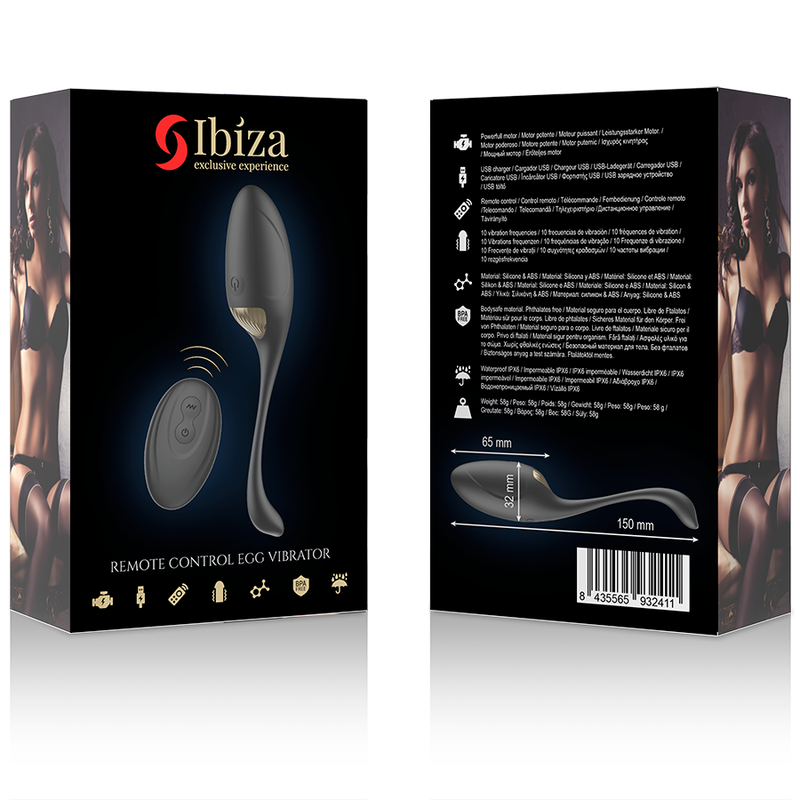 IBIZA - KRAFTIG ÆGVIBRATOR FJERNBETJENING