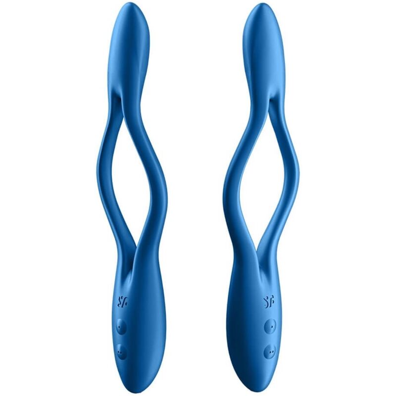 TILFREDSHEDENDE - ELASTISK SPIL MULTI VIBRATOR BLÅ