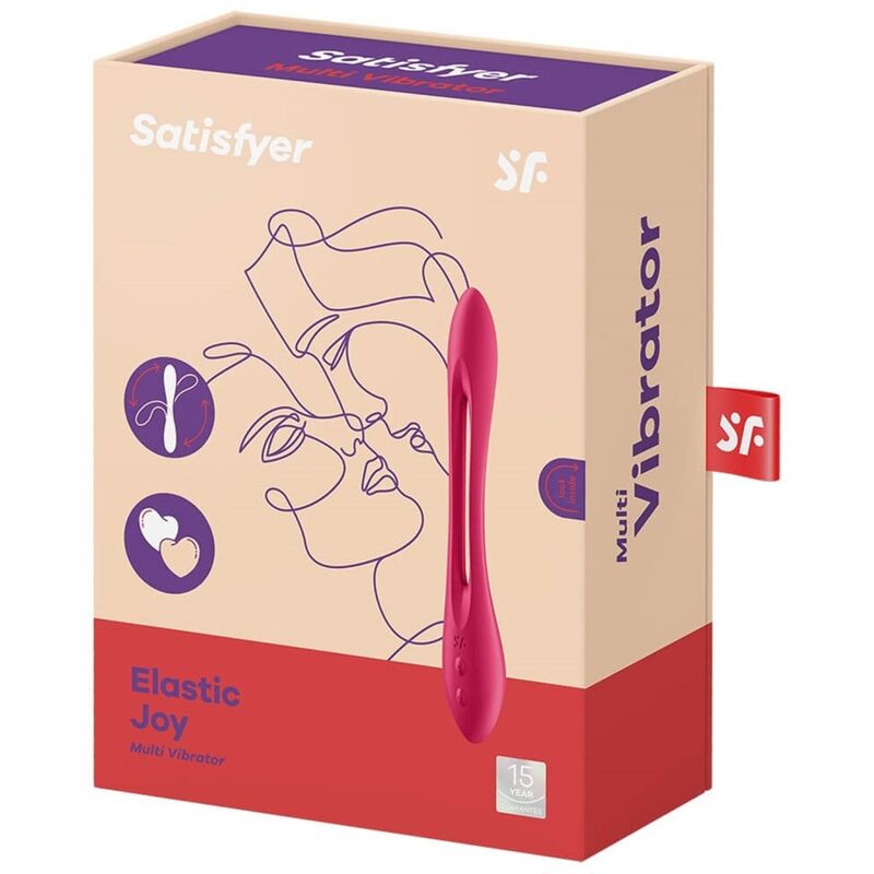 TILFREDSHEDENDE - ELASTISK JOY MULTI VIBRATOR RØD