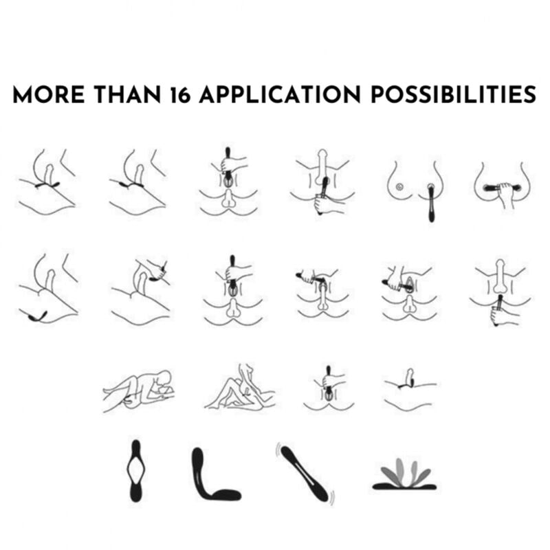 TILFREDSHEDENDE - ELASTISK JOY MULTI VIBRATOR RØD