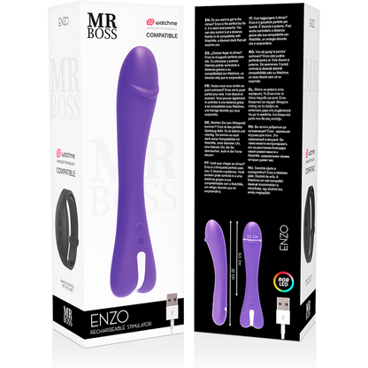 MR BOSS - VIBRATEUR ENZO WATCHME COMPATIBLE AVEC LA TECHNOLOGIE SANS FIL