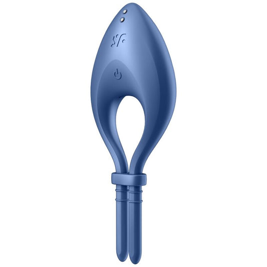 SATISFYER - BULLSEYE RING VIBRATOR APP BLÅ