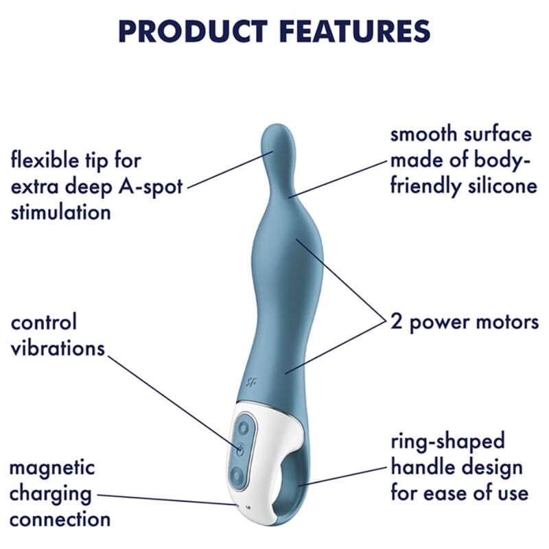 TILFREDSHEDENDE - FANTASTISK 1 ASPOT VIBRATOR BLÅ