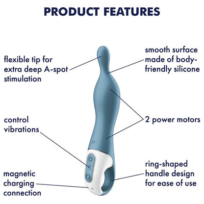 TILFREDSHEDENDE - FANTASTISK 1 ASPOT VIBRATOR BLÅ