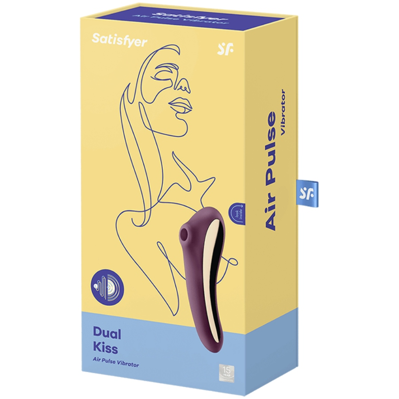 TILFREDSHEDENDE - DUAL KISS LUFTPULSVIBRATOR VINRØD