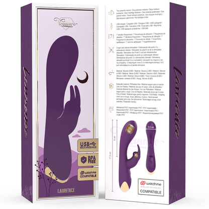 TREASURE - LAURENCE RABBIT VIBRATOR WATCHME TRÅDLØS TEKNOLOGI KOMPATIBEL
