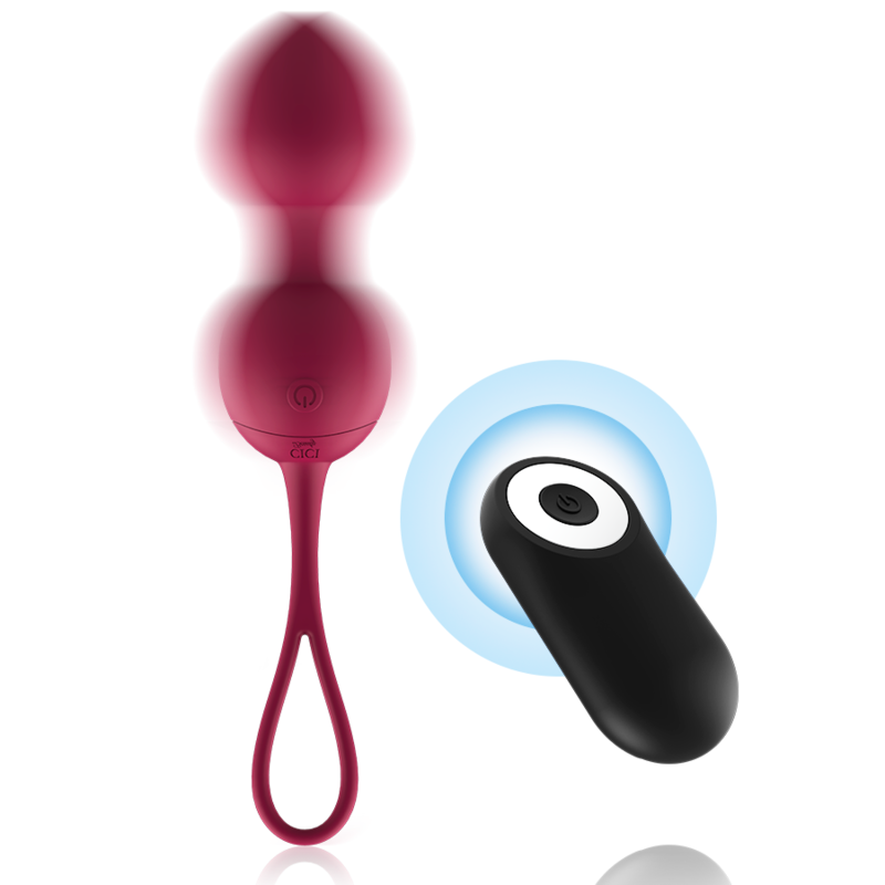 CICI BEAUTY - PREMIUM SILICONE 3 VIBRATENDE KEGEL BEADS FJERNBETJENING