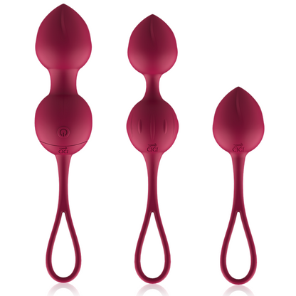 CICI BEAUTY - PREMIUM SILICONE 3 VIBRATENDE KEGEL BEADS FJERNBETJENING