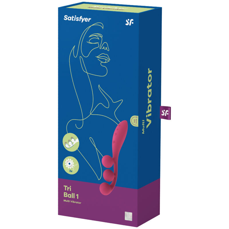 TILFREDSHEDENDE - TRI BALL 1 MULTI VIBRATOR RØD