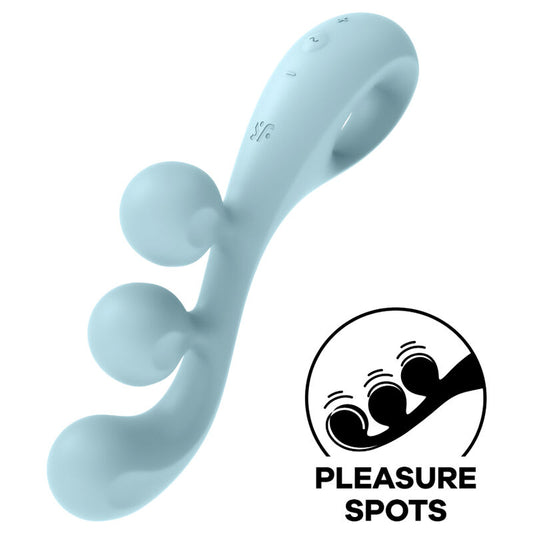 TILfredsstiller - TRI BALL 2 MULTI VIBRATOR BLÅ