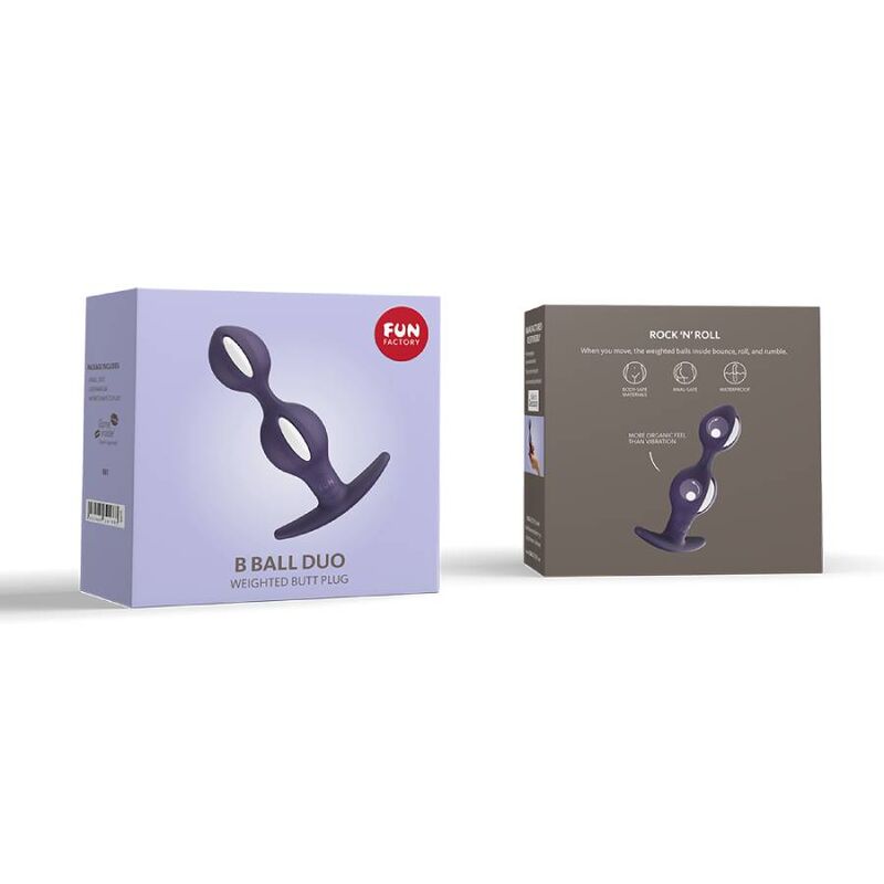 SJOV FABRIKK - B KUGLER DUO HVID/MØRKE VIOLET