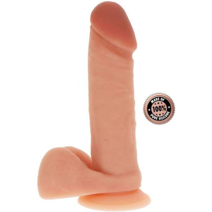 BLI RIGTIG - SILIKONE DILDO 20,5 CM W BALLS SKIN