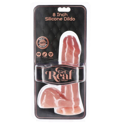 BLI RIGTIG - SILIKONE DILDO 20,5 CM W BALLS SKIN