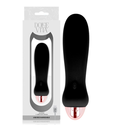 DOLCE VITA - VIBRATEUR RECHARGEABLE FIVE BLACK 7 VITESSES
