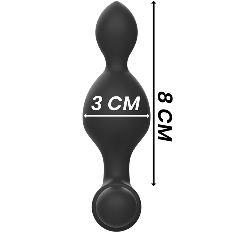 BLACK&amp;SILVER - TUCKER SMALL SILIKONE ANAL STIK FJERNBETJENING