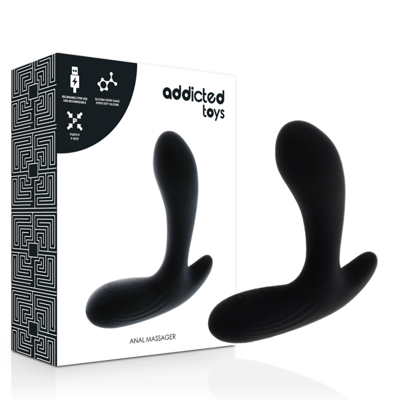 AFHANDIGT LEGETØJ - ANAL MASSAGER SORT VIBRATION